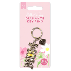 Mum Diamante Keyring