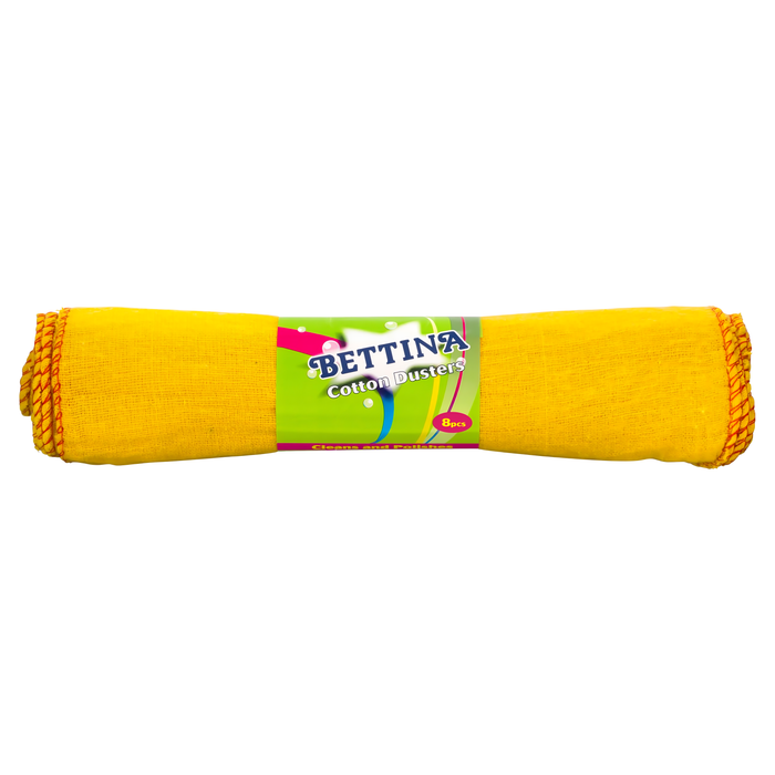 Bettina Yellow 100% Cotton Dusters, 8 Pack