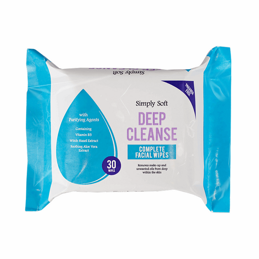 Deep Cleansing Facial Wipes, 30 Pack