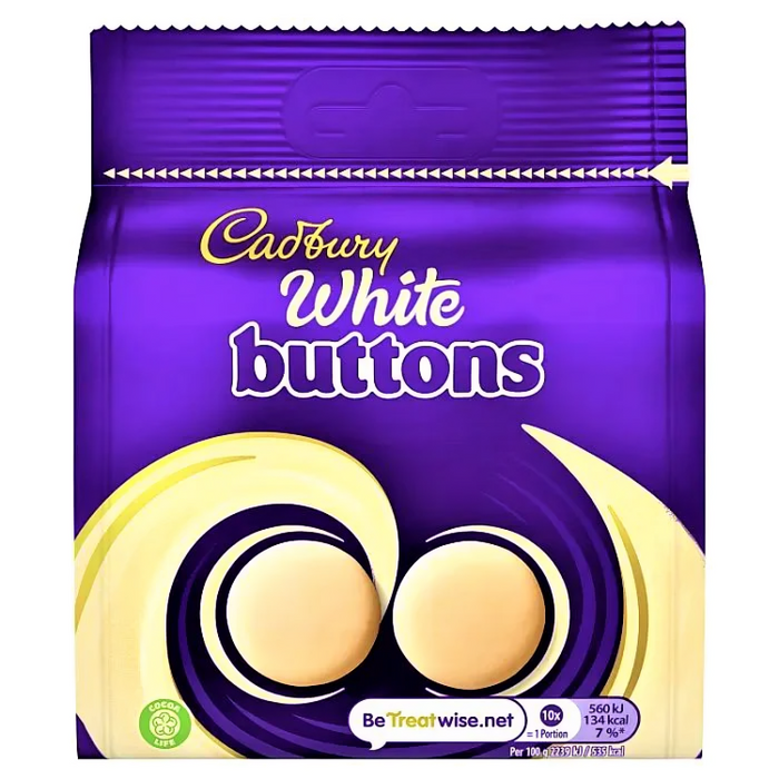 Cadbury White Buttons Chocolate Bag 85g