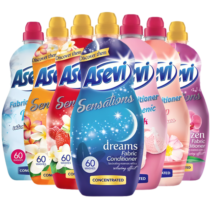 Asevi Concentrated Fabric Softener 1.4L, 60 Washes (Scent Options)