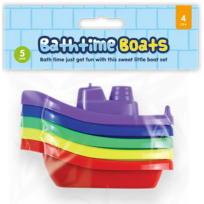 Bathtime Bath Boats, 5 Pack