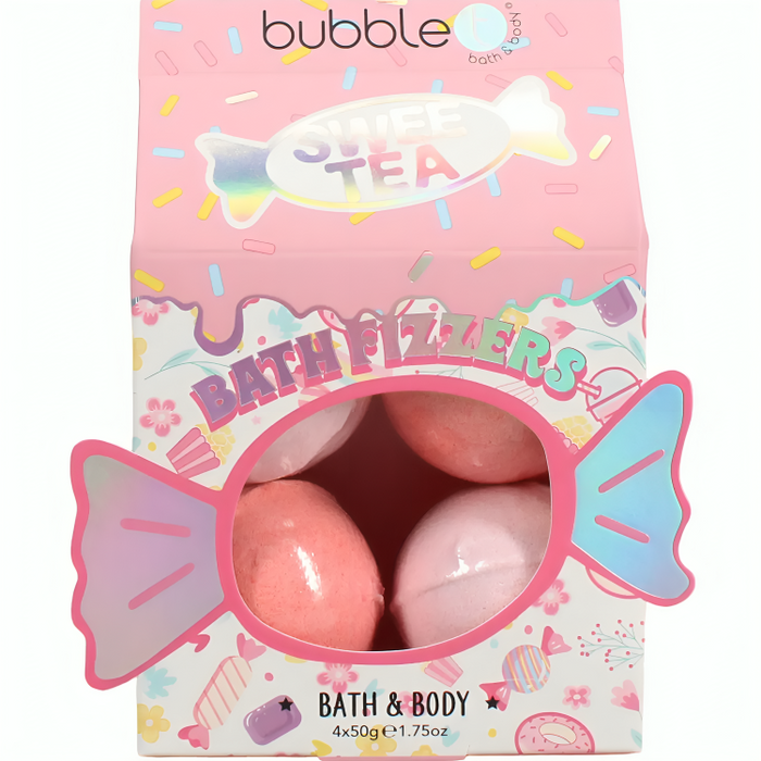 Bubble T Sweetea Bath Fizzers Gift Set, 4 x 50g