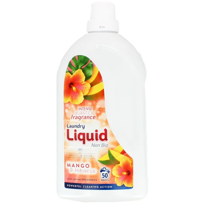 Exotic Blends Mango & Hibiscus Non-Bio Laundry Liquid 1.5L, 50 Washes