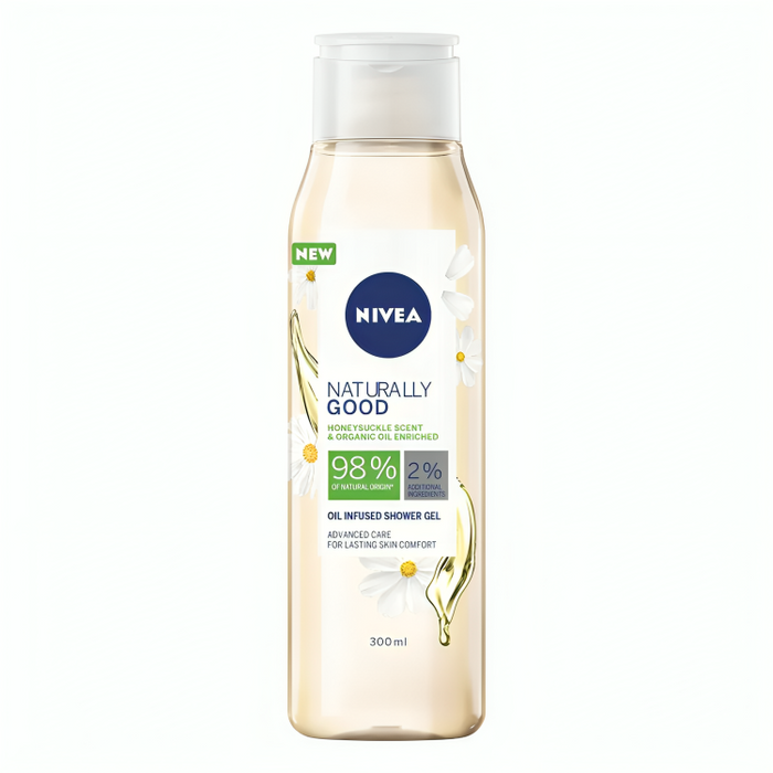 Nivea Naturally Good Honeysuckle & Bio Oil Shower Gel 300ml