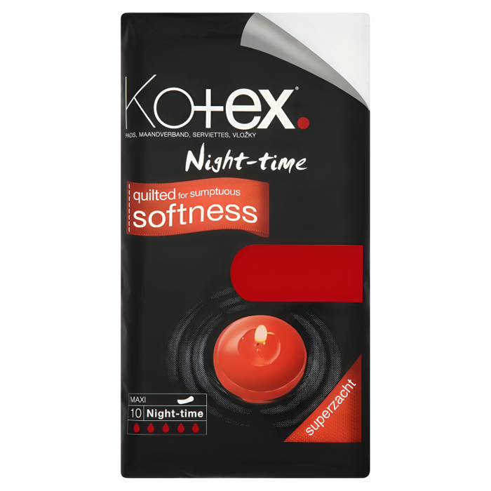 Kotex Maxi Night Time Pads, 10 Pack