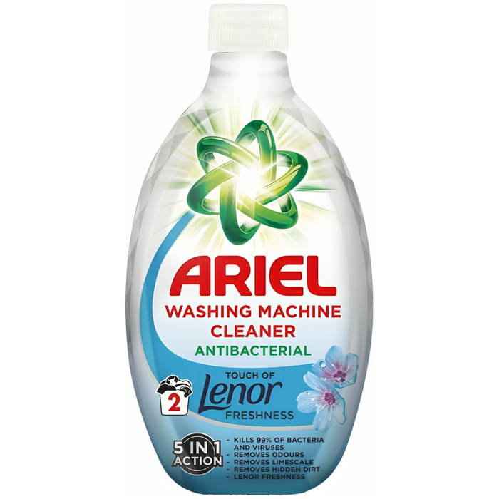 Ariel Antibacterial Washing Machine Cleaner with Lenor 250ml, 2 Washes