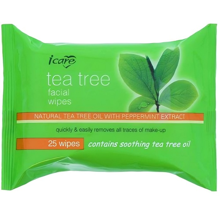 iCare Make Up Remover Wipes Teatree, 25 Pack