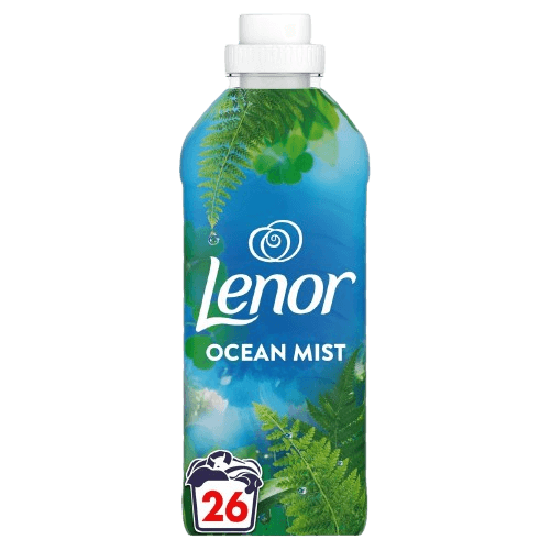 Lenor Ocean Mist Fabric Conditioner 858ml bottle for fresh and soft laundry