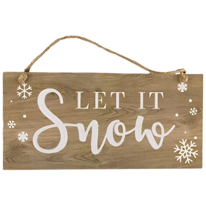 Christmas Hanging Wooden Plaque, 25cm x 12cm