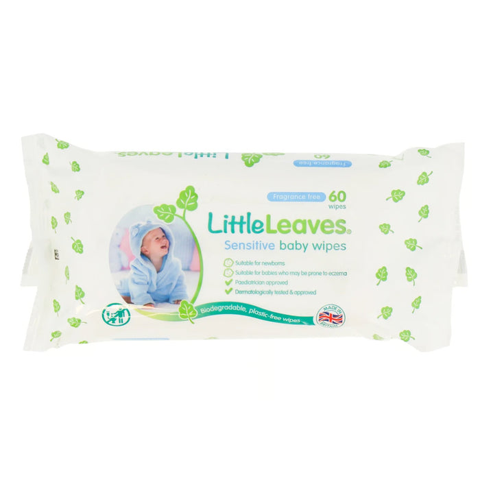 Little Leaves Baby Wipes Sensitive Pack of 60 for gentle baby skin care