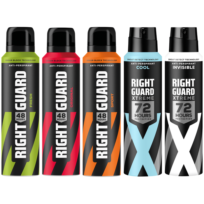 Right Guard Mens Antiperspirant Deodorant 150ml (Scent Options)