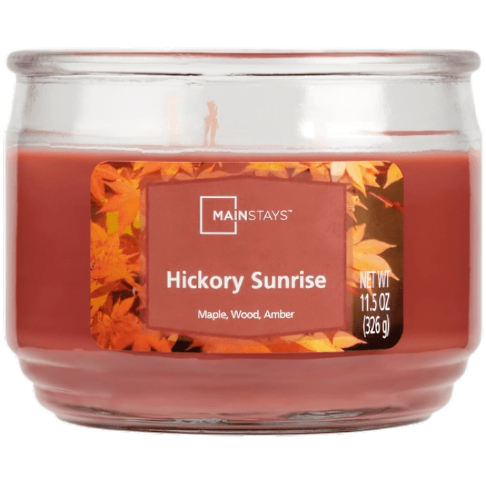 Mainstays Hickory Sunrise 3 Wick Glass Jar Candle, 326g