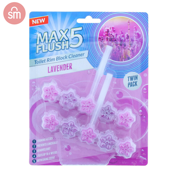 Max Flush Rim Block Lavender Twin Pack