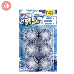 Mighty Bursts Fresh Blues Toilet Blocks 6 Pack