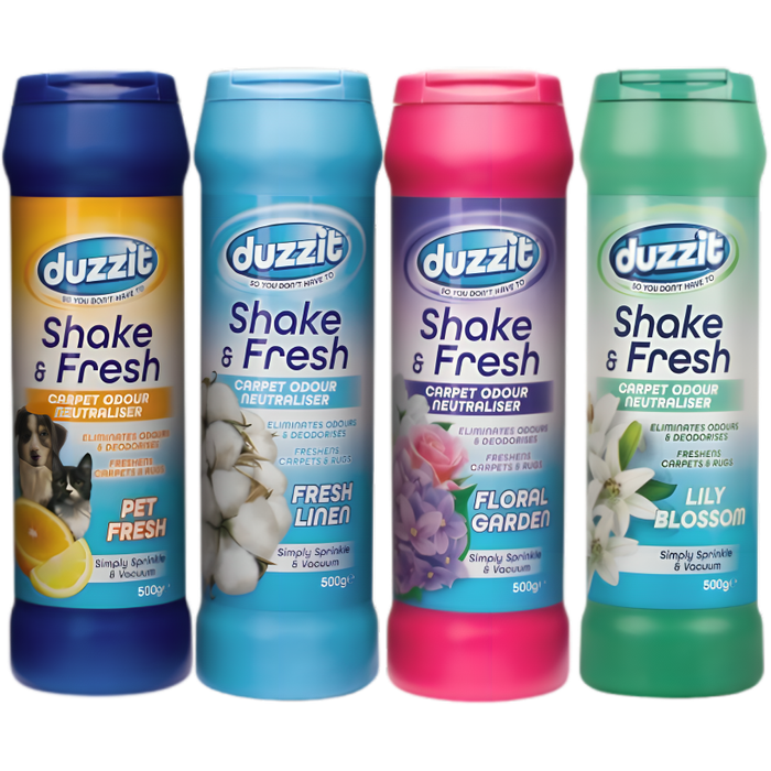 Duzzit Shake & Fresh Carpet Odour Neutraliser 500g (Scent Options)