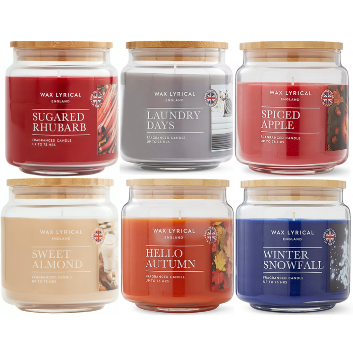 Wax Lyrical England Medium Glass Candle Jars 335g (Scent Options)