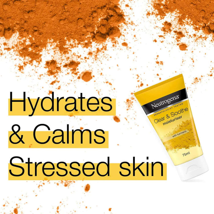 Neutrogena Clear and Soothe Moisturiser 75ml hydrates and calms stressed, spot-prone skin