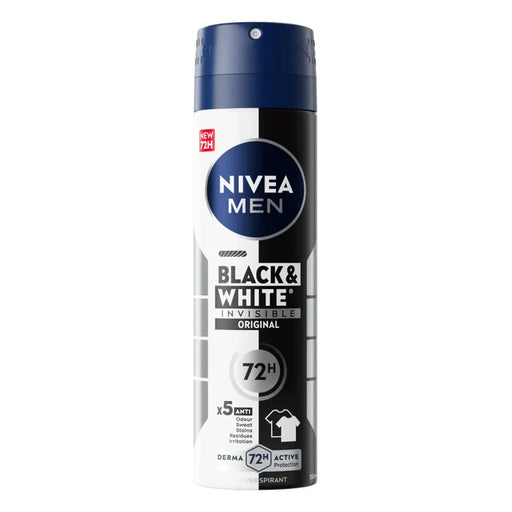 Nivea Black and White Original Anti-Perspirant Deodorant Spray 150ml for men