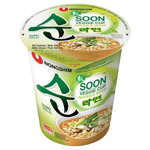 Nongshim Soon Veggie Ramyun Ramen Noodle Cups 67G