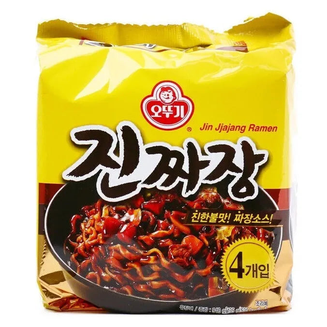 Ottogi Jin Jjajang Ramen Noodles Multipack 135g 