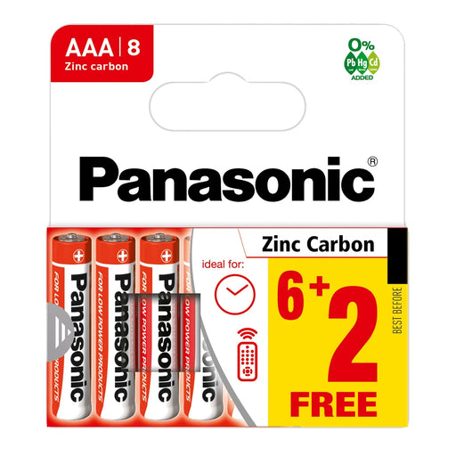 Panasonic Zinc AA LR6 Batteries 8 Pack