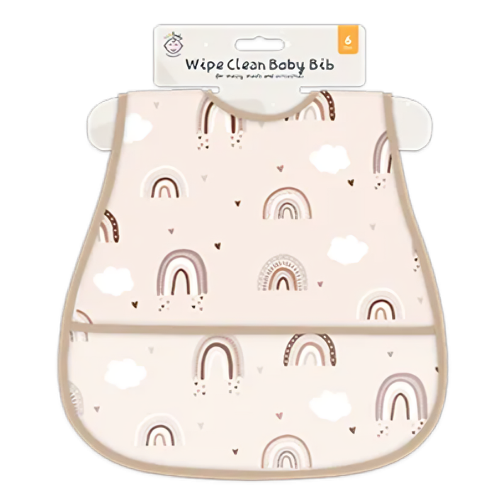 Baby Bib Wipe Clean 6M+ (Design Options)