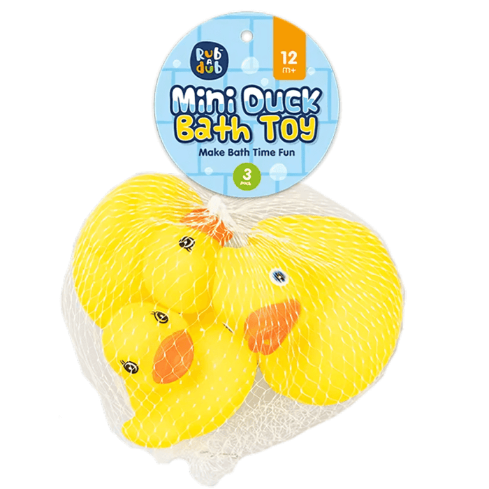Rub A Duck Mini Duck Bath Toy, Pack Of 3