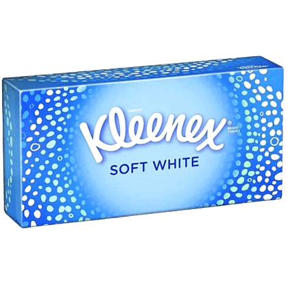 Kleenex Soft White Tissue Box, 70 Sheets