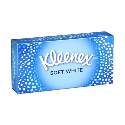 Kleenex Soft White Tissue Box, 70 Sheets