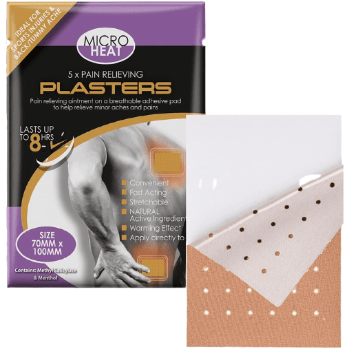 Microheat Pain Relieving Plasters, 5 Pack