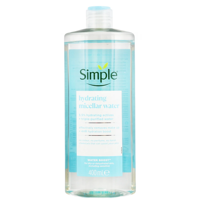 Simple Water Boost Micellar Cleansing Water 400ml for sensitive skin FRONT 