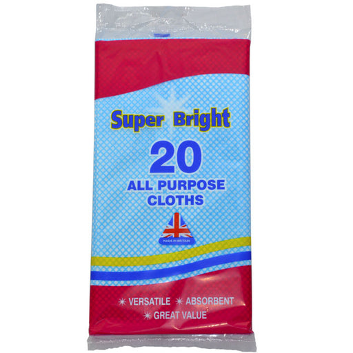 Super Bright All Purpose Cloths 20 Pack 

