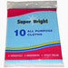 Super Bright All Purpose Cloths Pack Of 10