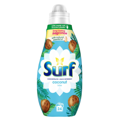 Surf Coconut Bliss concentrated liquid detergent 648ml bottle
