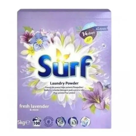 Surf washing powder 5kg  Fresh Lavender laundry detergent box