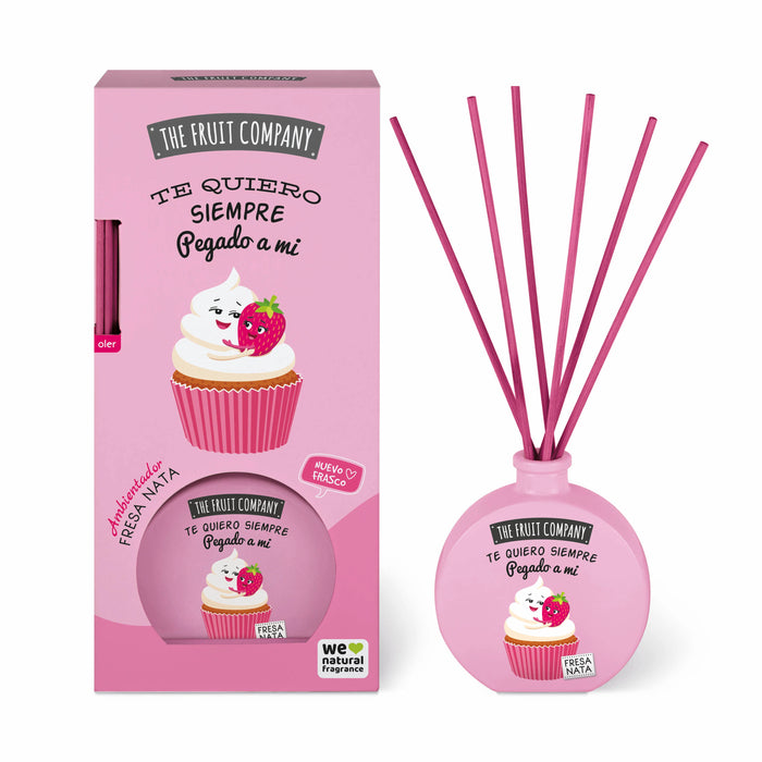 The Fruit Company Reed Diffuser glass- strawberry & cream