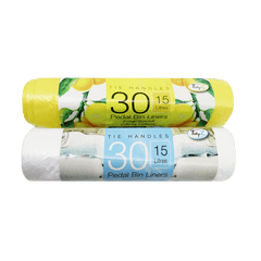 Tidyz 15L Pedal Bin Liners Tie Handle Fragranced 30's (2 Packs)