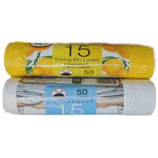 Tidyz fragranced swing bin liner 50l pack of 15