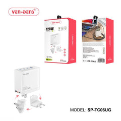 Ven Dens 120W Universal Quad Port Fast Charger