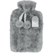Winter Glow Faux Fur Grey Hot Water Bottle, 2L