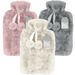 Winter Glow Faux Fur Hot Water Bottle, 2L