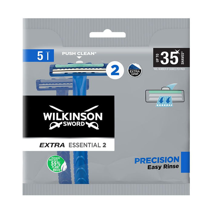 Wilkinson Extra 2 Precision Disposable Razors, 5 Pack