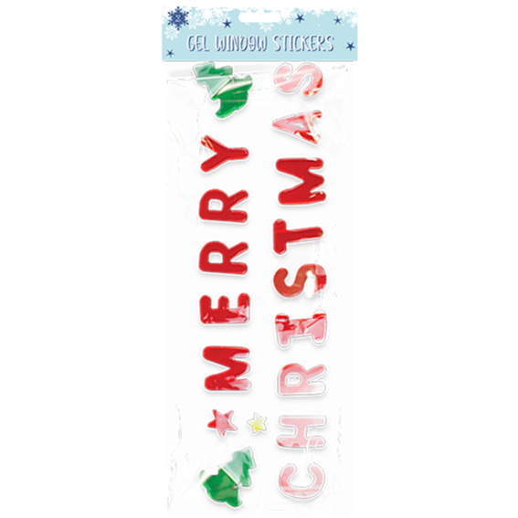 Christmas Gel Window Stickers, 50cm x 15cm (Design Options)