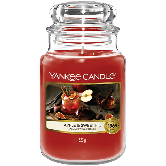 Yankee Candle Apple & Sweet Fig Original Large Scented Jar, 623g 