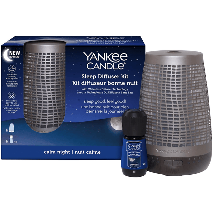 Yankee Candle Calm Night Sleep Diffuser Kit With EU Plug