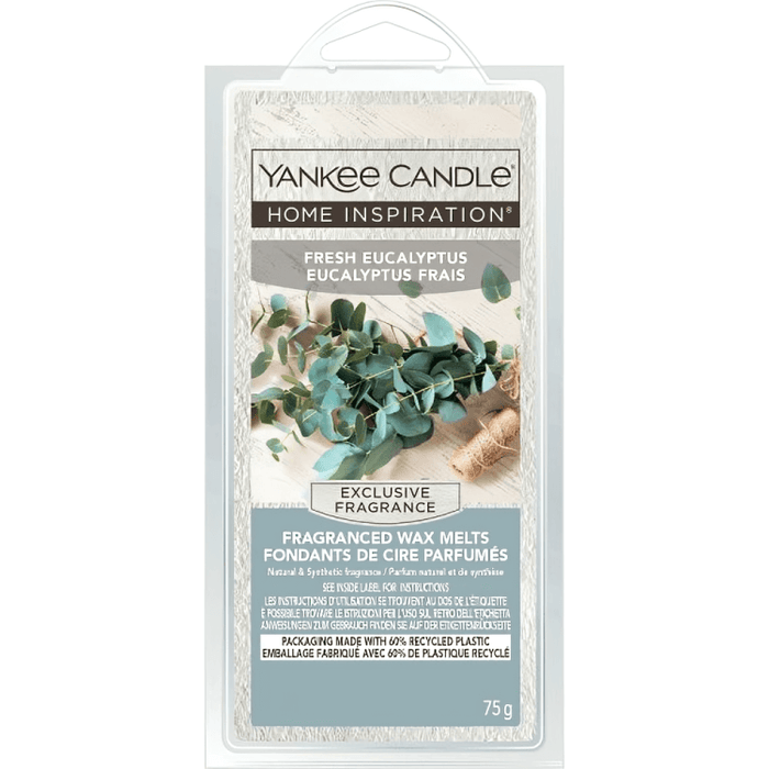 Yankee Candle Home Inspiration Fresh Eucalyptus wax melt 75g for fresh clean home fragrance