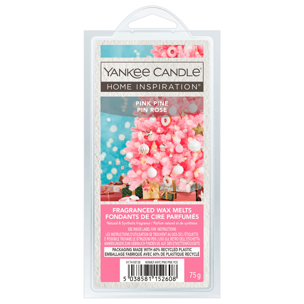 Yankee Candle Home Inspiration Pink Pine wax melt 75g with crisp forest fragrance