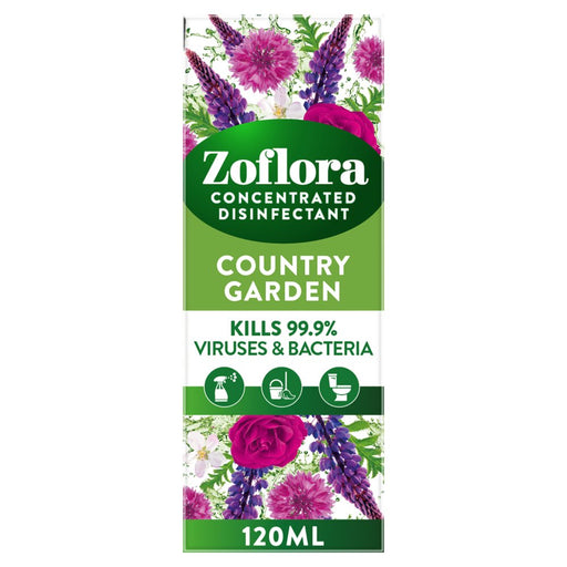 Zoflora Concentrated Disinfectant Country Garden 120ml floral fragrance bottle UK