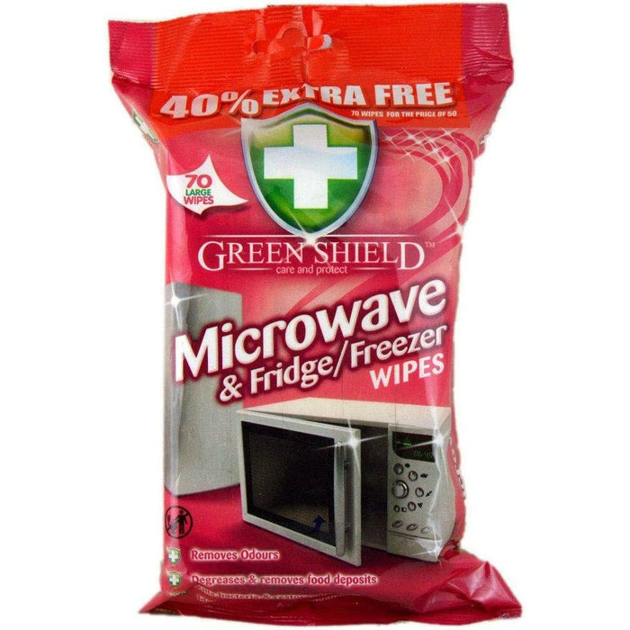 Greenshield Anti-Bacterial Microwave and Fridge Wipes 70'S